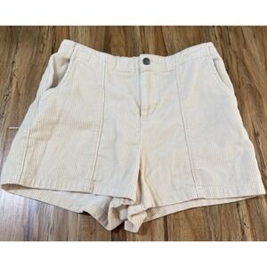 Wild Fable High Rise Corduroy Shorts Cream Beige Tan Size Medium M